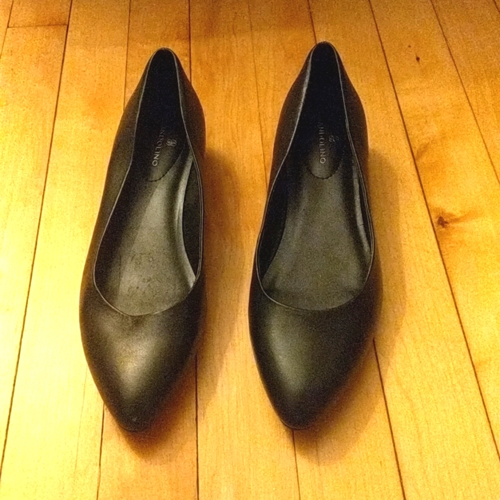 Black leather  shoe's 71/2